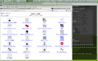 Webmin 1.600システム設定画面