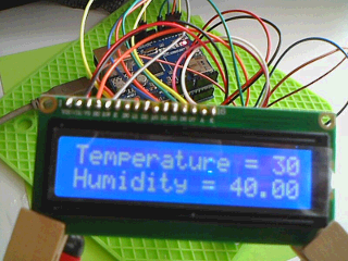 ピンヘッダをはんだ付けしたLCD1602＋DHT11で温湿度表示