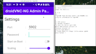 Android用VNCサーバ droidVNC-NG設定画面