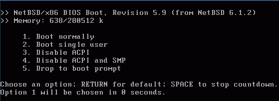 NetBSD/i386ブートローダ