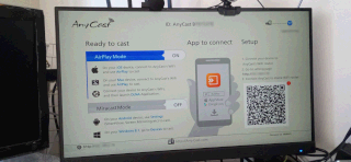 AnyCastトップ画面 on HDMIモニタIO-DATA KH-A221DB