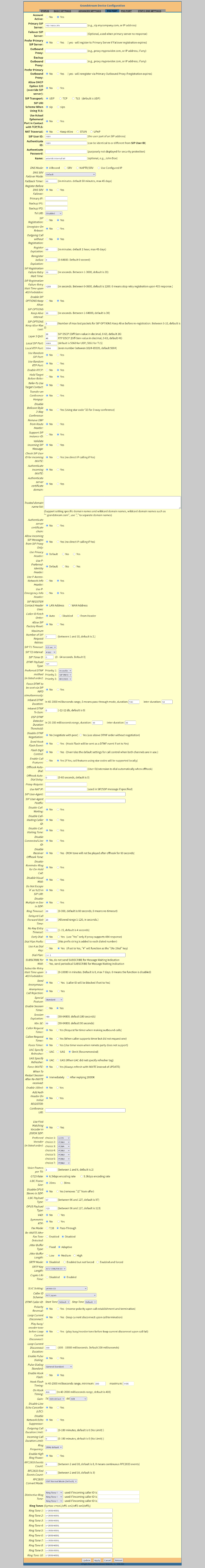 Asterisk 20.1.0で内線通話できたHT-813 WebUI[FXS Port]設定/Panasonic VE-GD27-W用